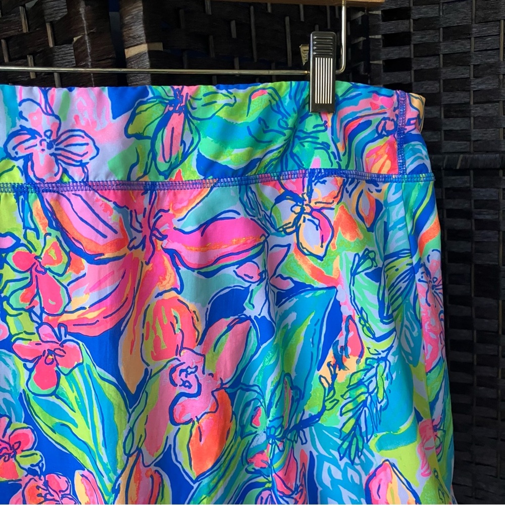 Lilly Pulitzer Luxletic Aila Skort Bennet Blue Surf Gypsea Swim Skirt Sz Large - Picture 5 of 13